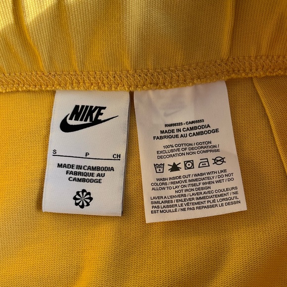 Nike Sportswear Yellow Maxi Skirt Side Slit Sz S Streetwear Colour Block Sporty - Picture 6 of 10